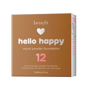 NEW! BENEFIT Hello Happy Velvet Powder Foundation 12 - DARK WARM